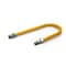 Flextron Gas Line Hose 1'' O.D.x18'' Len 3/4" FIPx3/4" MIP Fittings Yellow Coated Stainless Steel Flexible FTGC-YC34-18P - alternate 1